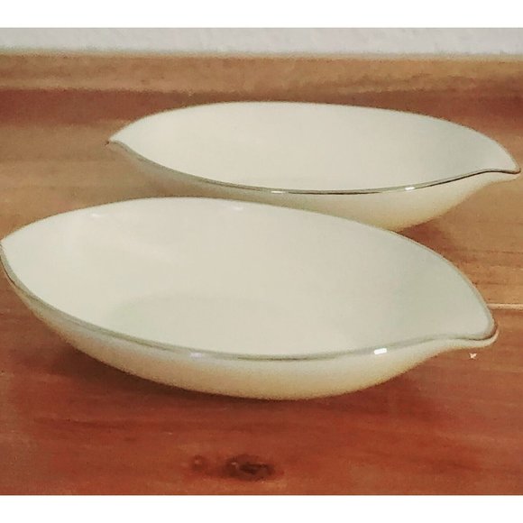 Lenox Olympia Platinum Oval Individual Ashtray 4" set of 2 vanity trinket dish - Picture 3 of 10